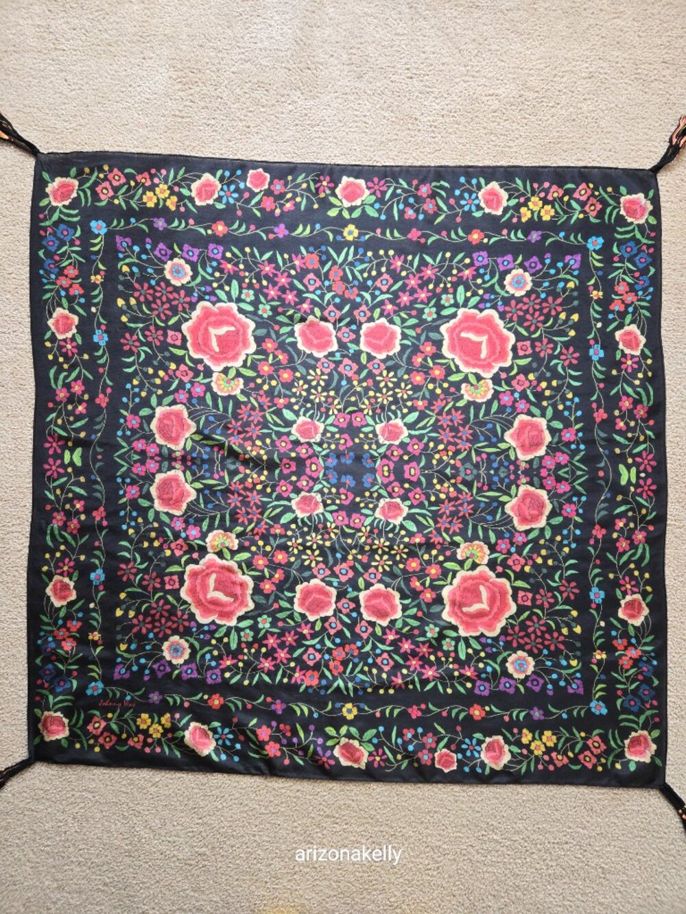 Johnny Was Silk Scarf #19 - Picture 2 of 7